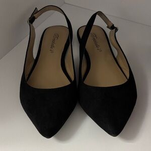 Black Women's Slingback Flats